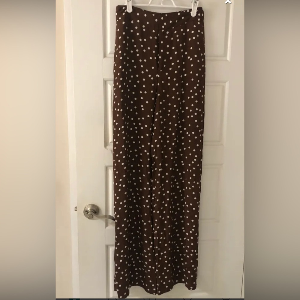 Brown Polkadot Zara Trousers Size Small